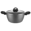 AMERCOOK Lava Stone 3.5 qt. Aluminum Nonstick Casserole Dish in Gray with Glass Lid
