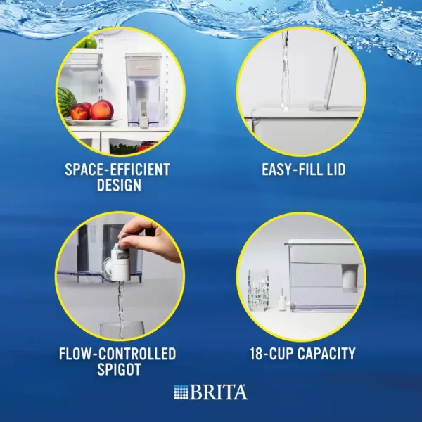 Brita UltraMax 18-Cup Extra Large Filtered Water Dispenser, BPA Free