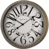 Bulova 24 in. H x 24 in. W Large Round Wall Clock in Antique Gray