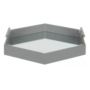 Kate and Laurel Lipton Gray Decorative Tray