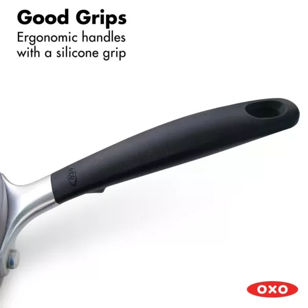 OXO Good Grips 11 in. Hard-Anodized Aluminum Nonstick Grill Pan in Gray