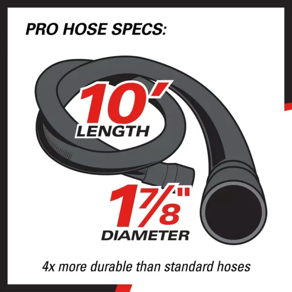 RIDGID 14 Gal. 2-Stage HEPA Commercial Wet/Dry Shop Vacuum with Filter, Dust Bag, Professional Hose and Accessories