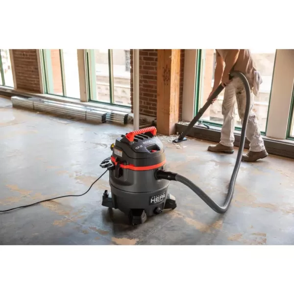 RIDGID 14 Gal. 2-Stage HEPA Commercial Wet/Dry Shop Vacuum with Filter, Dust Bag, Professional Hose and Accessories