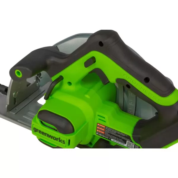 Greenworks 24-Volt Battery Cordless Brushless 7.25 in. Circular Saw Battery Not Included CR24L00
