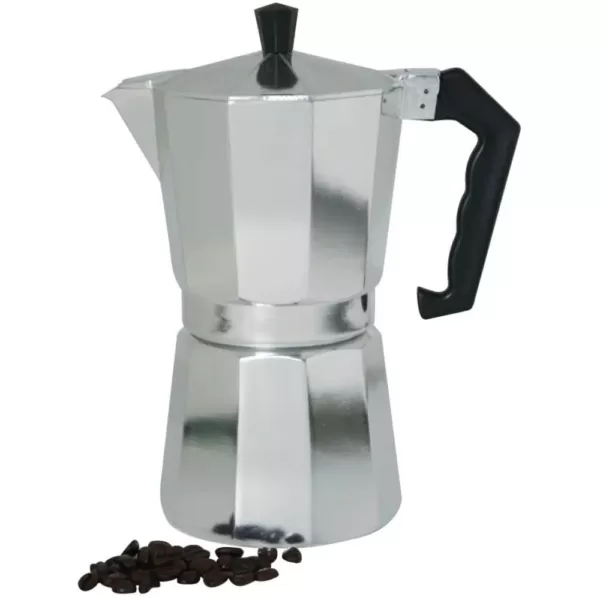 Home Basics 6-Cup Aluminum Stovetop Espresso Machine