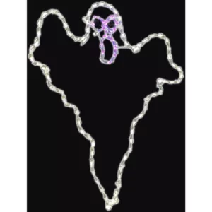 Haunted Hill Farm 48 in. x 40 in. Scary Ghost Indoor/Outdoor LED Halloween Window Light