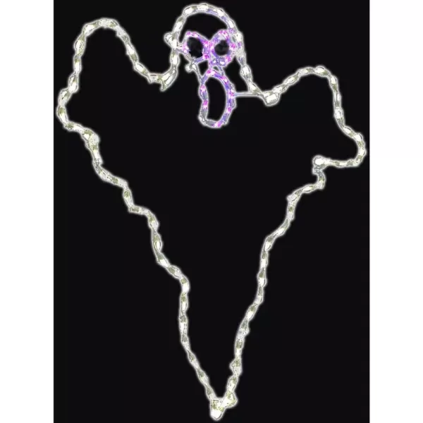 Haunted Hill Farm 48 in. x 40 in. Scary Ghost Indoor/Outdoor LED Halloween Window Light
