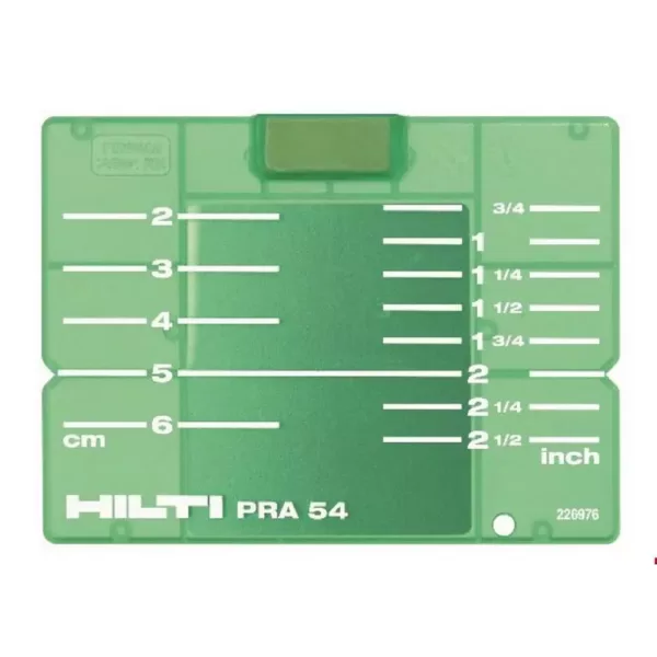 Hilti PRA 54 Imperial/Metric Target Plate, Green