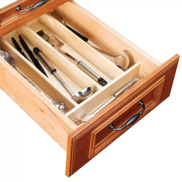 Home Decorators Collection 13x3x19 in. Utensil Tray Divider for 18 in. Shallow Drawer in Natural Maple