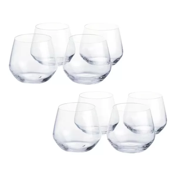 Home Decorators Collection Genoa 18.5 oz. Lead-Free Crystal Stemless Wine Glasses (Set of 8)