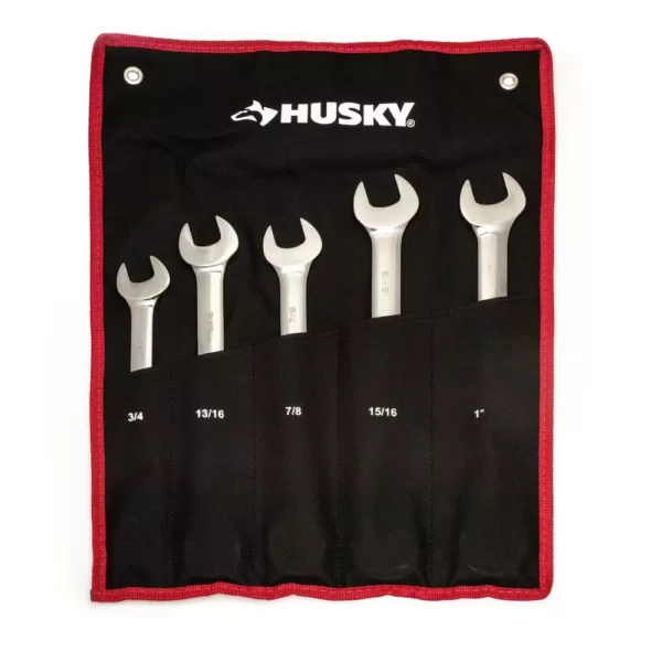 Husky Large SAE Reversible Ratcheting Wrench Set (5-Piece)