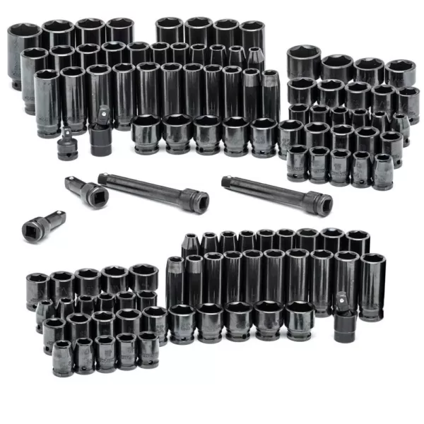 Husky 3/8 in. and 1/2 in. Drive Master Impact Socket Set (108-Piece)
