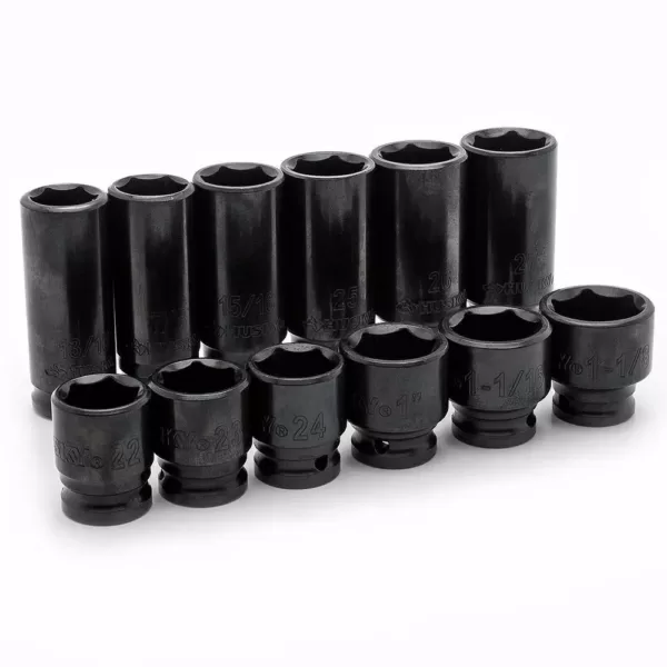 Husky 1/2 in. Drive SAE/Metric Impact Socket Set (64-Piece)