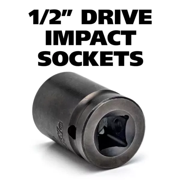 Husky 1/2 in. Drive SAE/Metric Impact Socket Set (64-Piece)