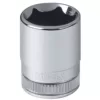 Husky 1/4 in. Drive 12 mm 6-Point Metric Standard Socket