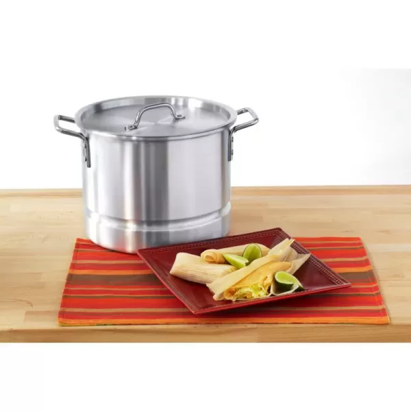 IMUSA Mexicana 32 qt. Aluminum Stovetop Steamer with Lid and Steam Tray