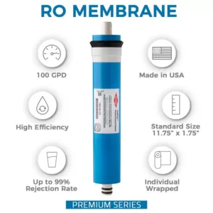 ISPRING 6-Stage Reverse Osmosis RO System 3-Year Replacement Water Filter Cartridge Pack with Alkaline Filter 10 in. x 2.5 in.