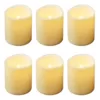 LUMABASE LED Amber Battery Operated Mini Pillar Candles Set of 6