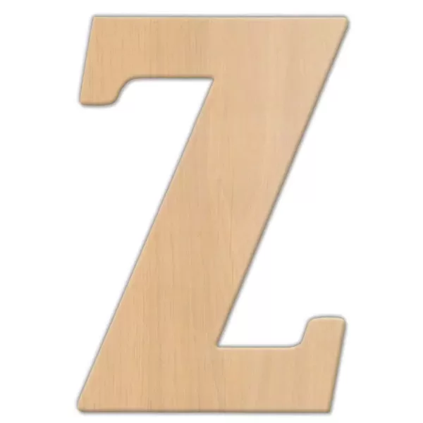 Jeff McWilliams Designs 15 in. Oversized Unfinished Wood Letter (Z)