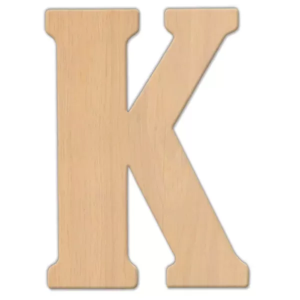 Jeff McWilliams Designs 23 in. Oversized Unfinished Wood Letter (K)