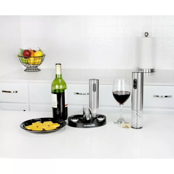 KALORIK Stainless Steel Electric Wine Opener and Preserver Set