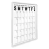 Kate and Laurel Calter White Acrylic Monthly Calendar Memo Board