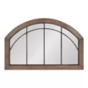 Kate and Laurel Medium Arch Rustic Brown American Colonial Mirror (24 in. H x 36 in. W)