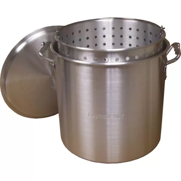 King Kooker 120 qt. Aluminum Stock Pot in Silver with Lid