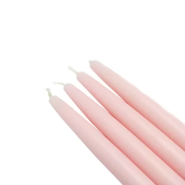 Zest Candle 6 in. Light Rose Taper Candles (12-Set)