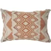 LR Home 36 in. x 14 in. Orange/Cream Tufted Geometric Burnt Cotton Standard Throw Pillow
