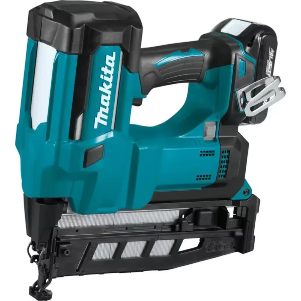 Makita 2-1/2 in. 18-Volt 16-Gauge LXT Cordless Straight Finish Nailer Kit (2.0 Ah) with Bonus 18-Volt LXT Battery Pack 2.0Ah