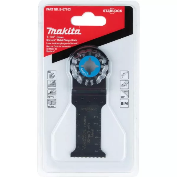 Makita 1-1/4 in. Starlock Metal Plunge Blade (BiM)