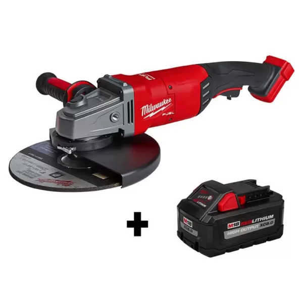 Milwaukee M18 FUEL 18-Volt Lithium-Ion Brushless Cordless 7/9 in. Angle Grinder W/ HIGH OUTPUT XC 8.0Ah Battery