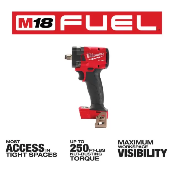 Milwaukee M18 FUEL GEN-3 18-Volt Lithium-Ion Brushless Cordless 1/2 in. Compact Impact Wrench with Friction Ring (Tool-Only)