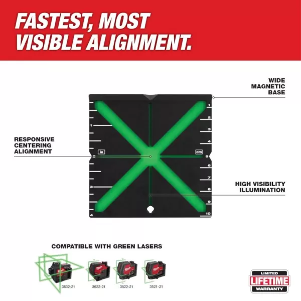 Milwaukee High Visibility Centering Alignment Target for Laser Level