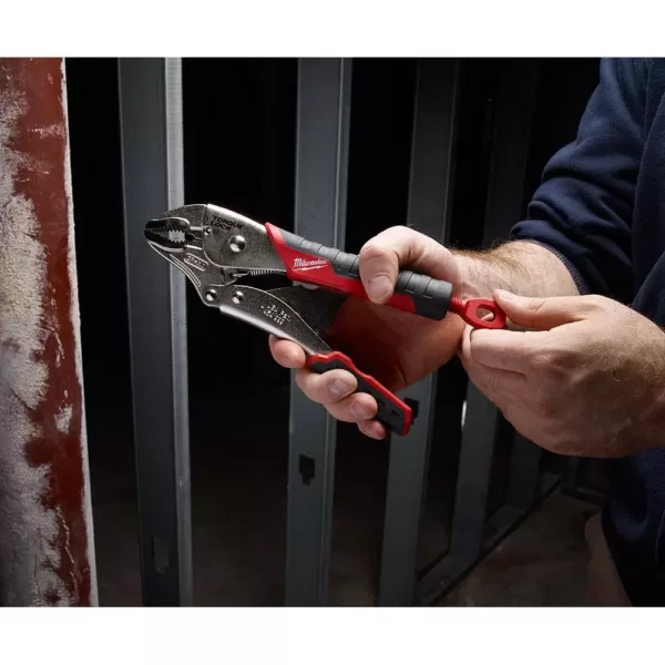 Milwaukee 10 in. Gripped Curved Jaw Locking Pliers with MaxBite