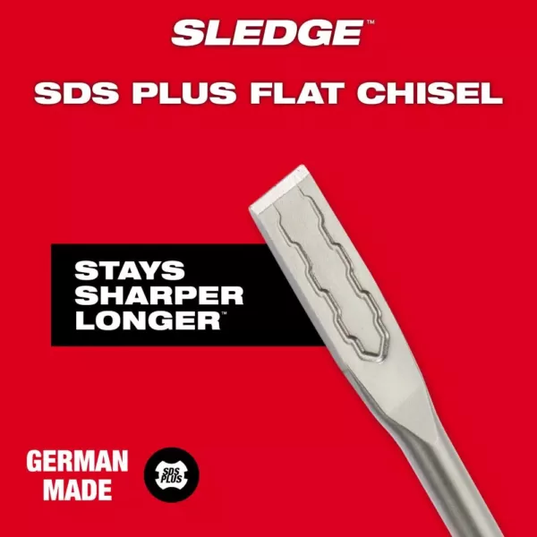 Milwaukee 3/4 in. x 10 in. SDS-Plus SLEDGE Steel Flat Chisel