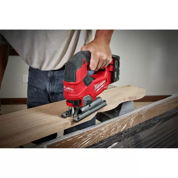 Milwaukee M18 FUEL 18-Volt Lithium-Ion Brushless 10 in. Cordless Dual Bevel Sliding Compound Miter Saw with Jig Saw