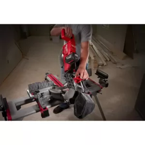 Milwaukee M18 FUEL 18-Volt Lithium-Ion Brushless Cordless 10 in. Dual Bevel Sliding Compound Miter Saw Kit with Extra Blade