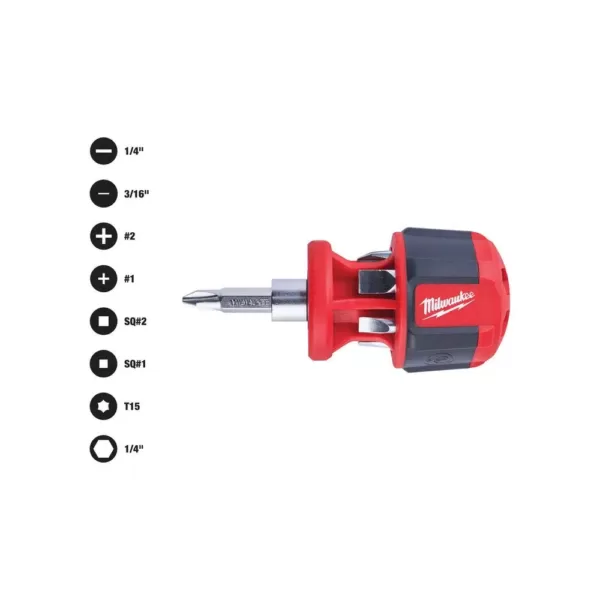 Milwaukee 8-in-1 Compact Multi-Bit Screwdriver