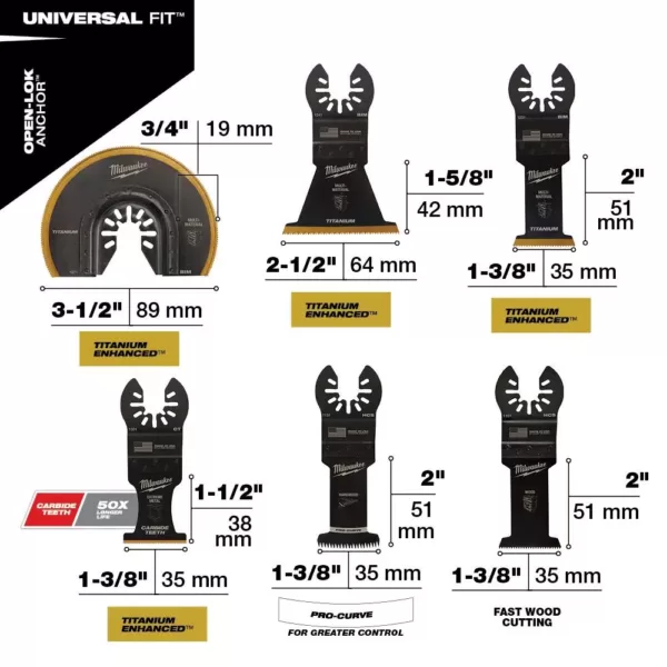 Milwaukee Oscillating Multi-Tool Blade Starter Kit (12-Piece)