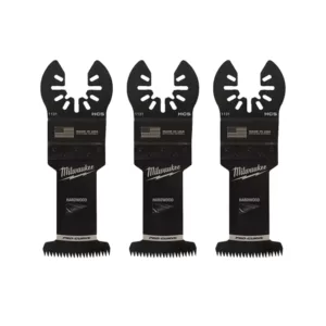 Milwaukee 1-3/8 in. High Carbon Steel Universal Fit Japanese Teeth Hardwood Cutting Oscillating Multi-Tool Blade (3-Pack)