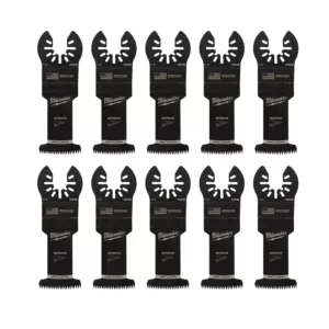 Milwaukee 1-3/8 in. High Carbon Steel Universal Fit Japanese Teeth Hardwood Cutting Oscillating Multi-Tool Blade (10-Pack)