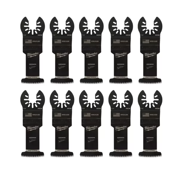 Milwaukee 1-3/8 in. High Carbon Steel Universal Fit Japanese Teeth Hardwood Cutting Oscillating Multi-Tool Blade (10-Pack)