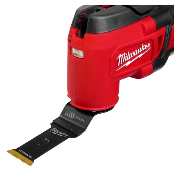 Milwaukee 1-1/8 in. Titanium Bi-Metal Universal Fit Wood and Metal Cutting Oscillating Multi-Tool Blade (10-Pack)