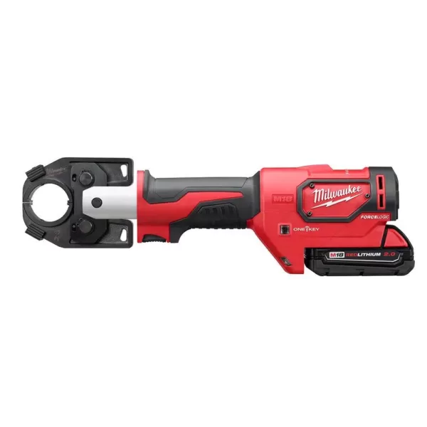 Milwaukee M18 18-Volt Lithium-Ion Cordless Force Logic 600 MCM Crimper Kit with 600 MCM Copper U-Style Die Kit