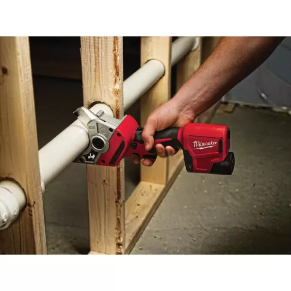 Milwaukee M12 12-Volt Lithium-Ion Cordless PVC Shear Kit with One 1.5 Ah Battery, Charger and Hard Case