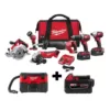 Milwaukee M18 18-Volt Lithium-Ion Cordless Combo Tool Kit (6-Tool) w/ Wet/Dry Vacuum and Additional 5.0Ah Battery
