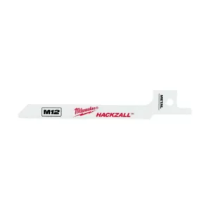 Milwaukee 3-1/2 in. 12 Teeth Per in. Hackzall Metal Cutting HACKZALL Reciprocating Saw Blades (5 Pack)