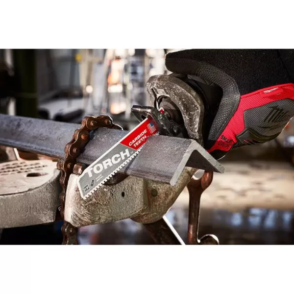Milwaukee M18 18-Volt Lithium-Ion Cordless Hackzall Reciprocating Saw with Carbide Teeth Metal Cutting SAWZALL Saw Blade